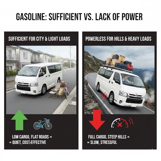 ガソリンで十分な人とパワー不足を感じる人
